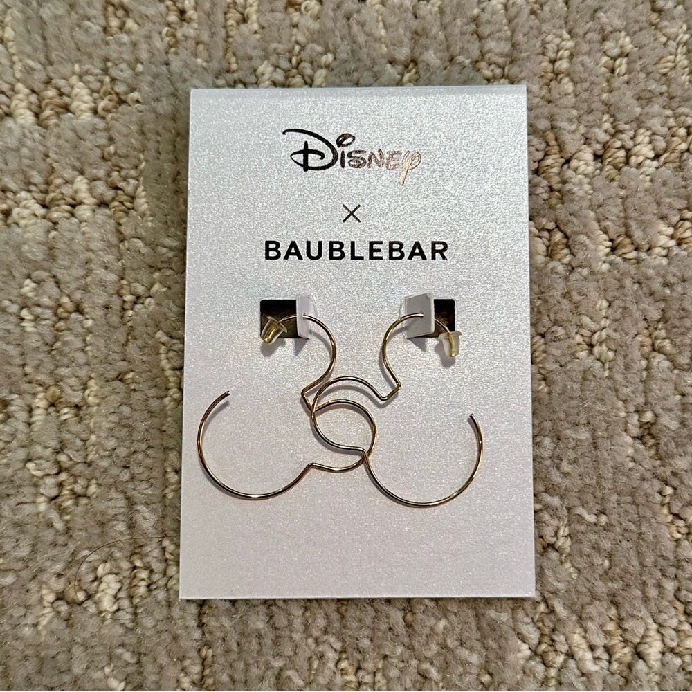 NWT Disney Baublebar Mickey Hoops